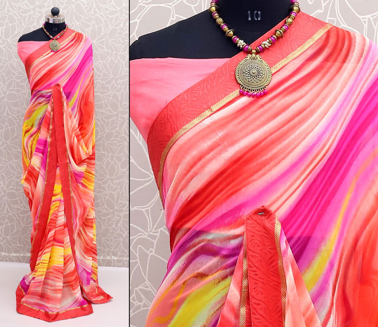Niharika Print 13 Fancy Designer Casual Wear Georgette Saree Collection